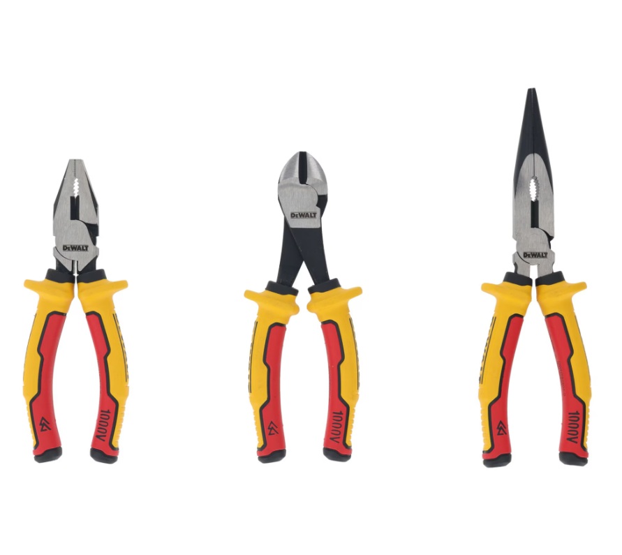 Sett av isolerte tenger DeWalt DWHT82811-0; 3 stk