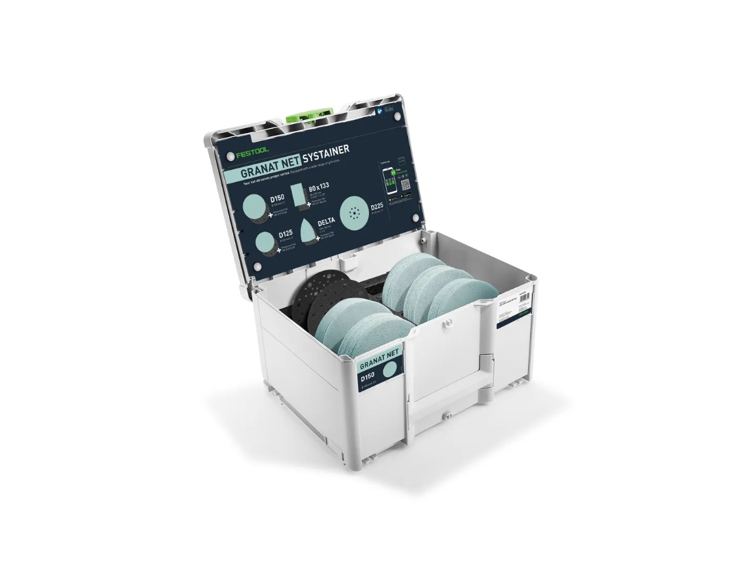 Slipenett Festool GR NET; 150 mm; P60/80/120/180/240; 100 stk