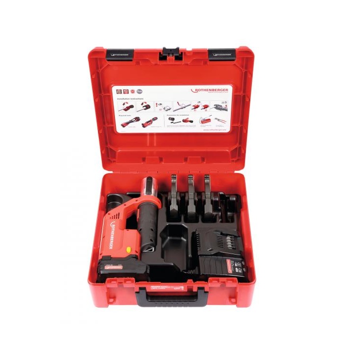 Rør presstang Rothenberger Romax Compact TT; 18 V; 1x2,0 Ah batt. + tilbehør