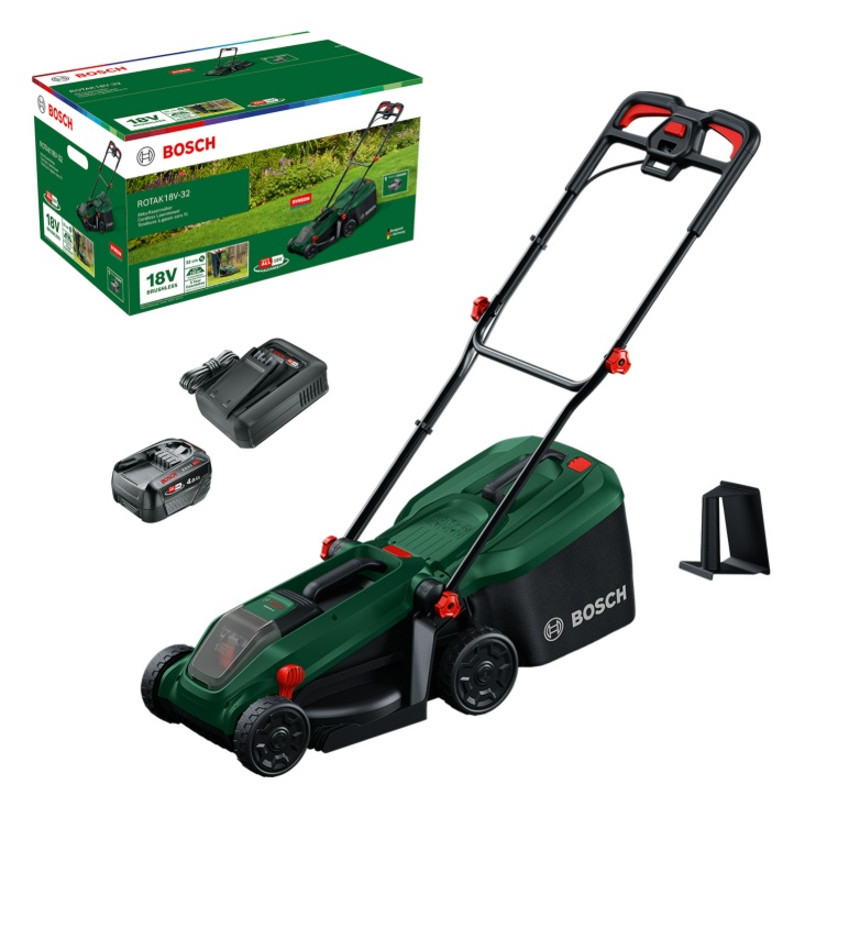 Gressklipper Bosch ROTAK18V-32; 18 V; 1x4,0 Ah batt.