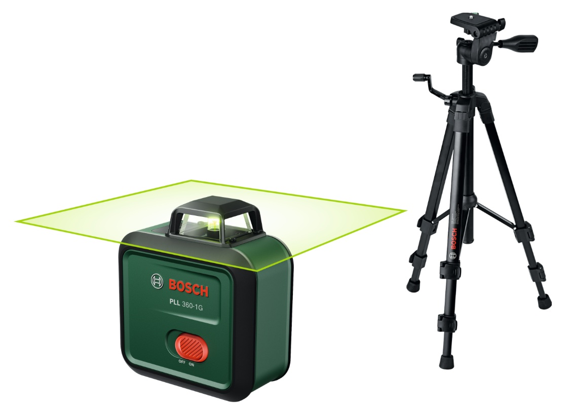 Linjelaser Bosch PLL 360-1G; 3,6 V; 1x2,0 Ah batt.