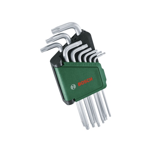 Unbrakonøkler Bosch 1600A02Z9C; TX8-TX40; 9 stk