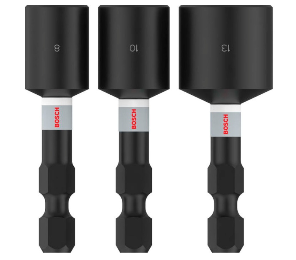 Slagpipersett Bosch 2608521U64; 1/4''; 8-13 mm; 3 stk