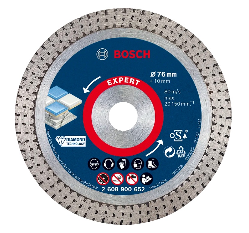 Diamantkappeskive Bosch 2608902391; 76x10x1,9 mm
