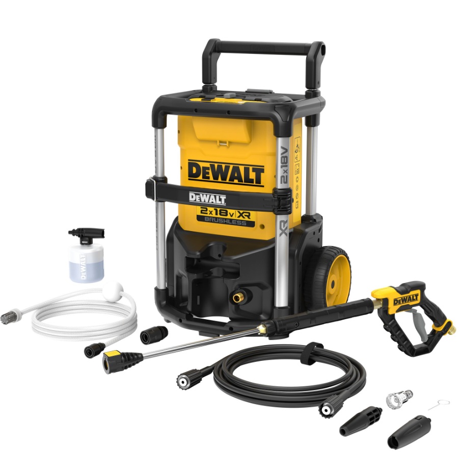 Høytrykksspyler DeWalt DCMPW1600N; 2x18 V (uten batteri og lader)