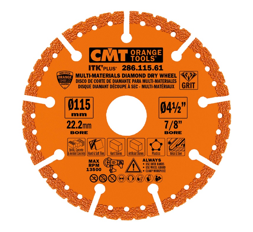 Diamantkappeskive Cmt 286.115.61; 115x22,23 mm