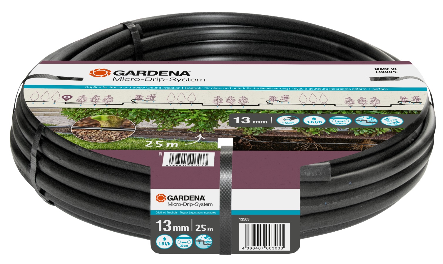 Dryppslange Gardena 970653801; 25 m; 13 mm