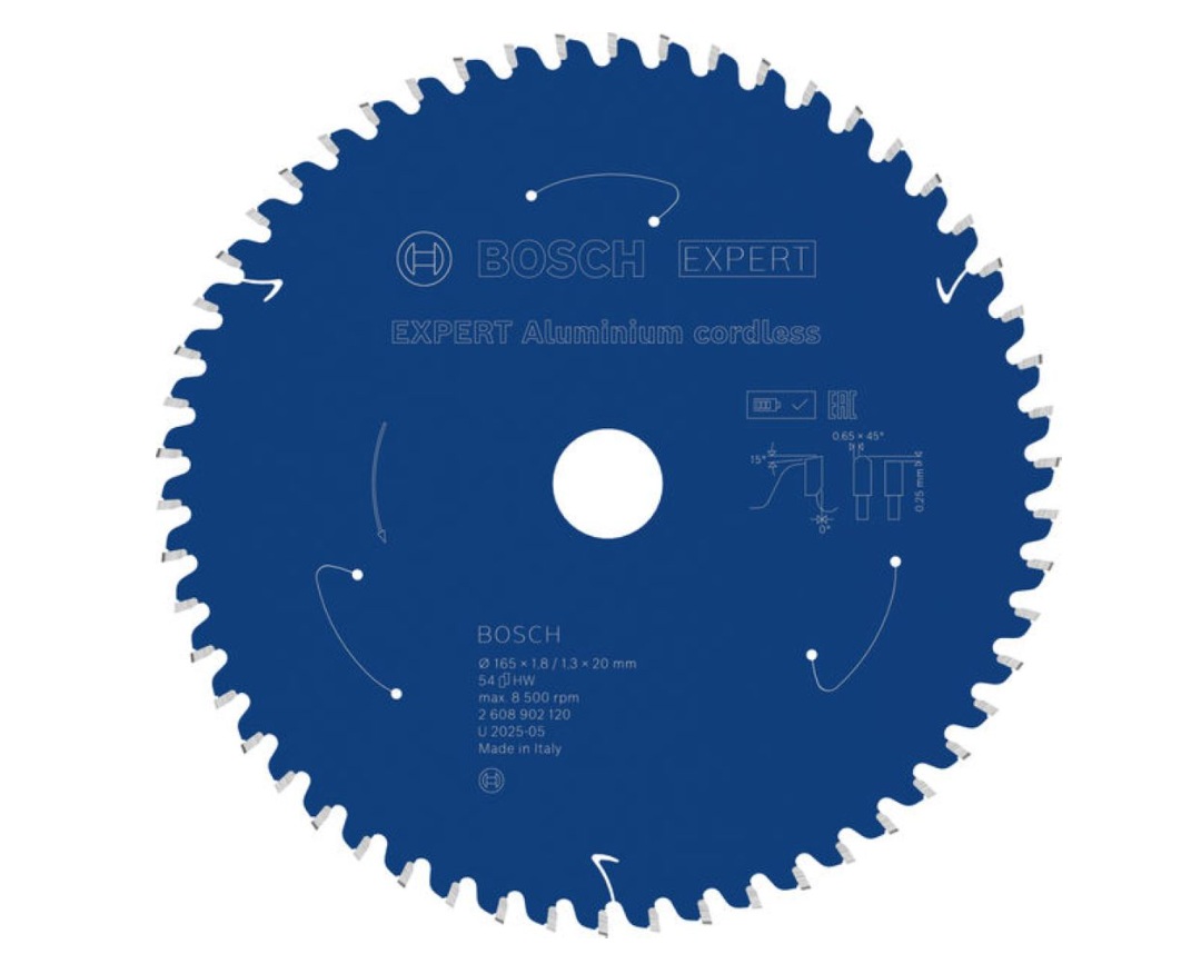 Kappeskive Bosch 2608902120; 165x20x1,8 mm; Z54