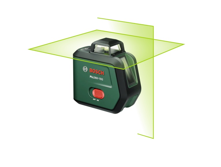 Krysslaser  Bosch PLL360-15G; 3,6 V; 1x2,0 Ah batt.