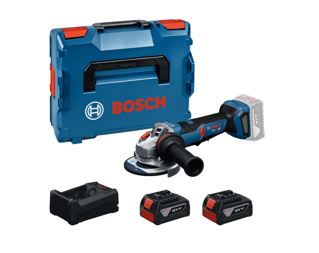 Vinkelsliper Bosch GWS 18V-11 PS; 18 V; 2x5,0 Ah batt.