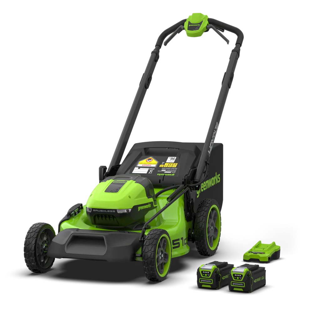 Gressklipper selvgående Greenworks LM5104SA3; 40 V; 51 cm; 2x5,0 Ah batt.