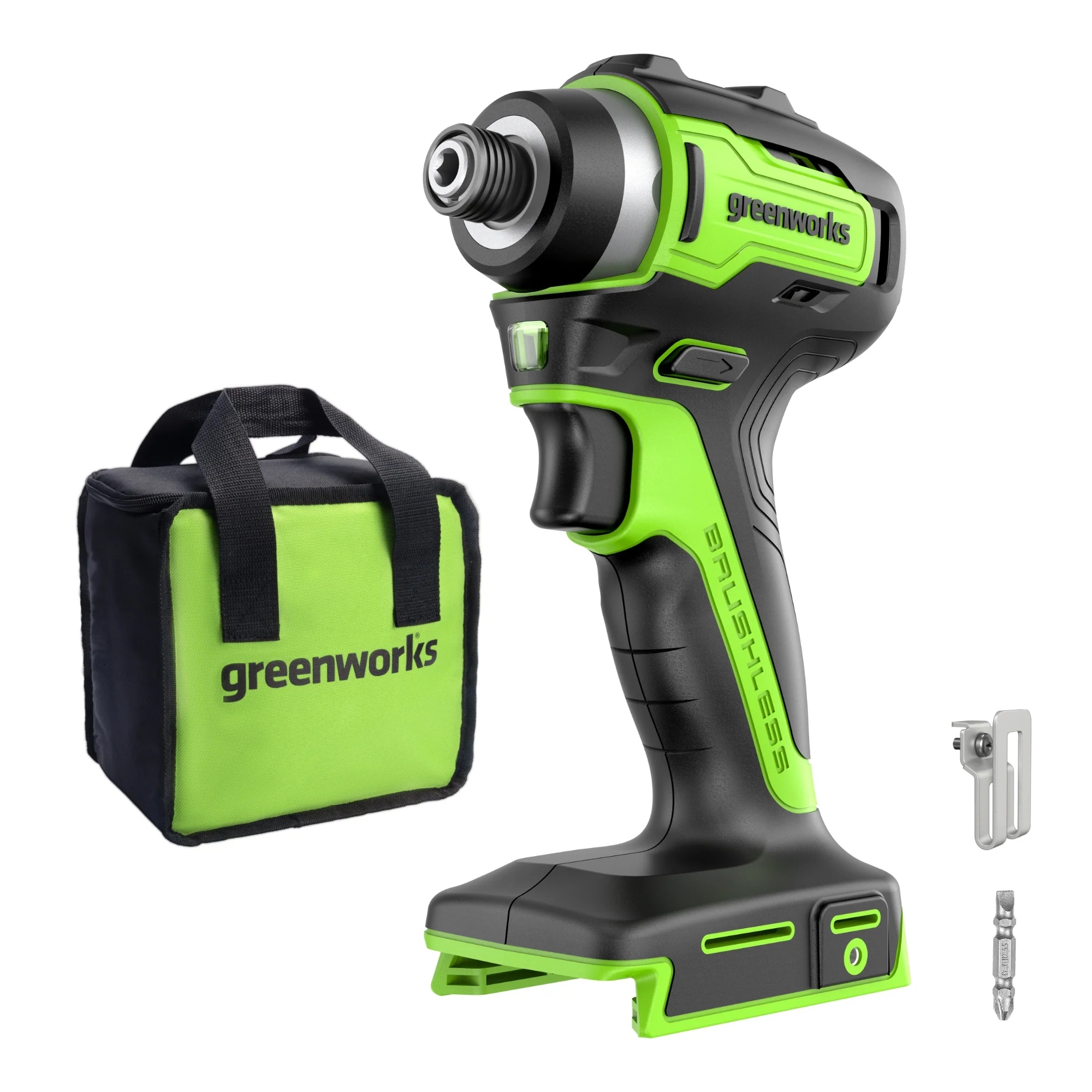 Batteridrevet slagskrutrekker Greenworks ID3220A2; 24 V; 220 Nm (uten batteri og lader)