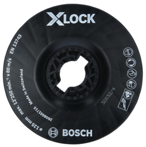 Slipeplate Bosch X-LOCK, 125 mm middels hard