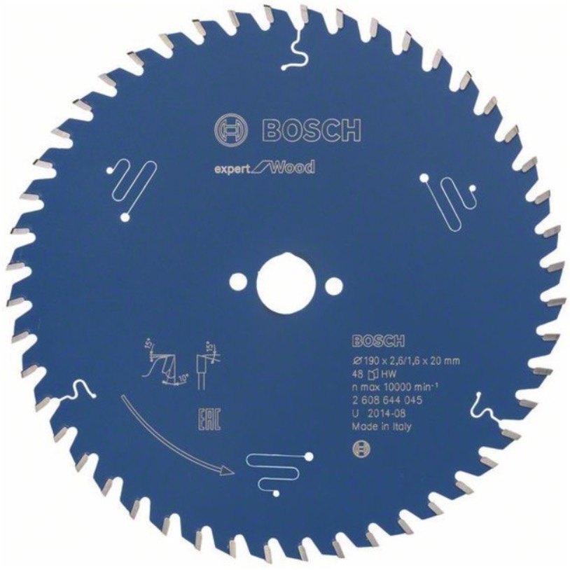 Sagblad for tre Bosch Expert for wood; 190x2,6x20 mm; Z48