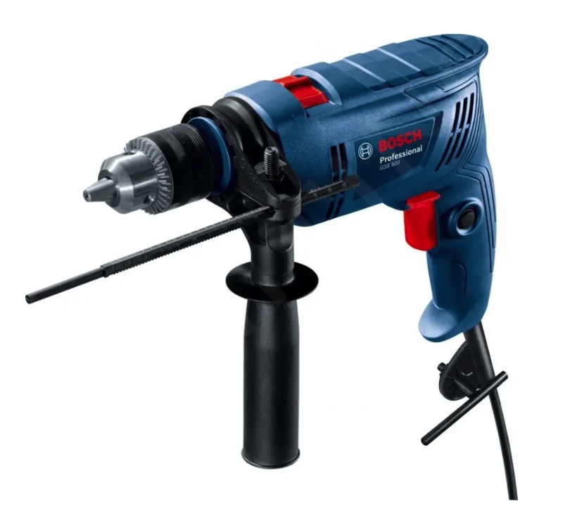 Slagdrill Bosch GSB 600; 600 W + tilbehør