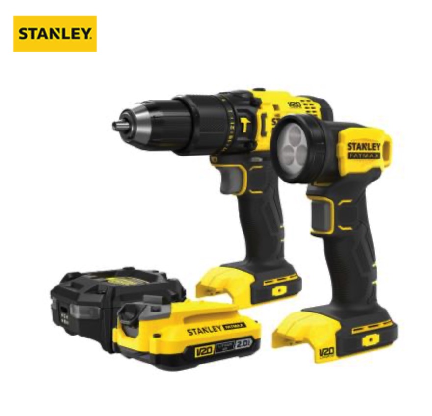 Verktøysett Stanley SFMCK210D1-QW (SFMCD711+SFMCL020); 18 V; 1x2,0 Ah batt.