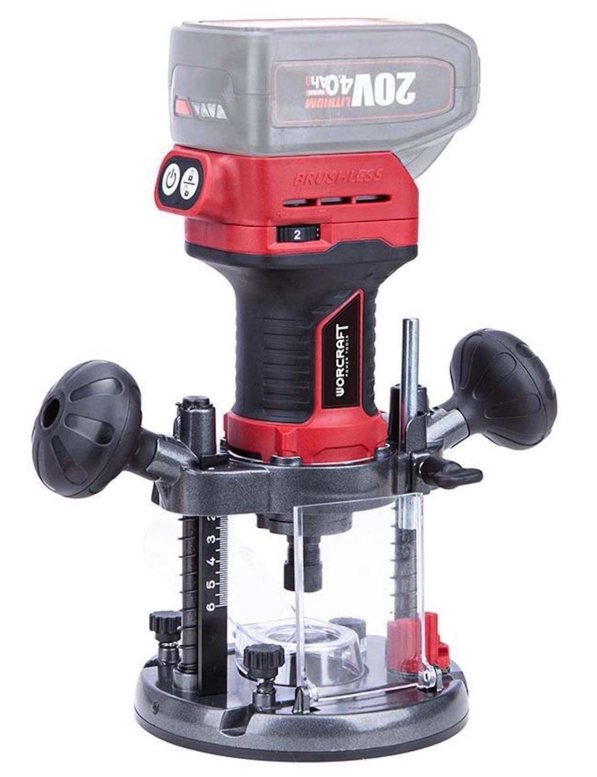 Håndoverfres Worcraft CER-S20LiB; 20 V; (uten batteri og lader)