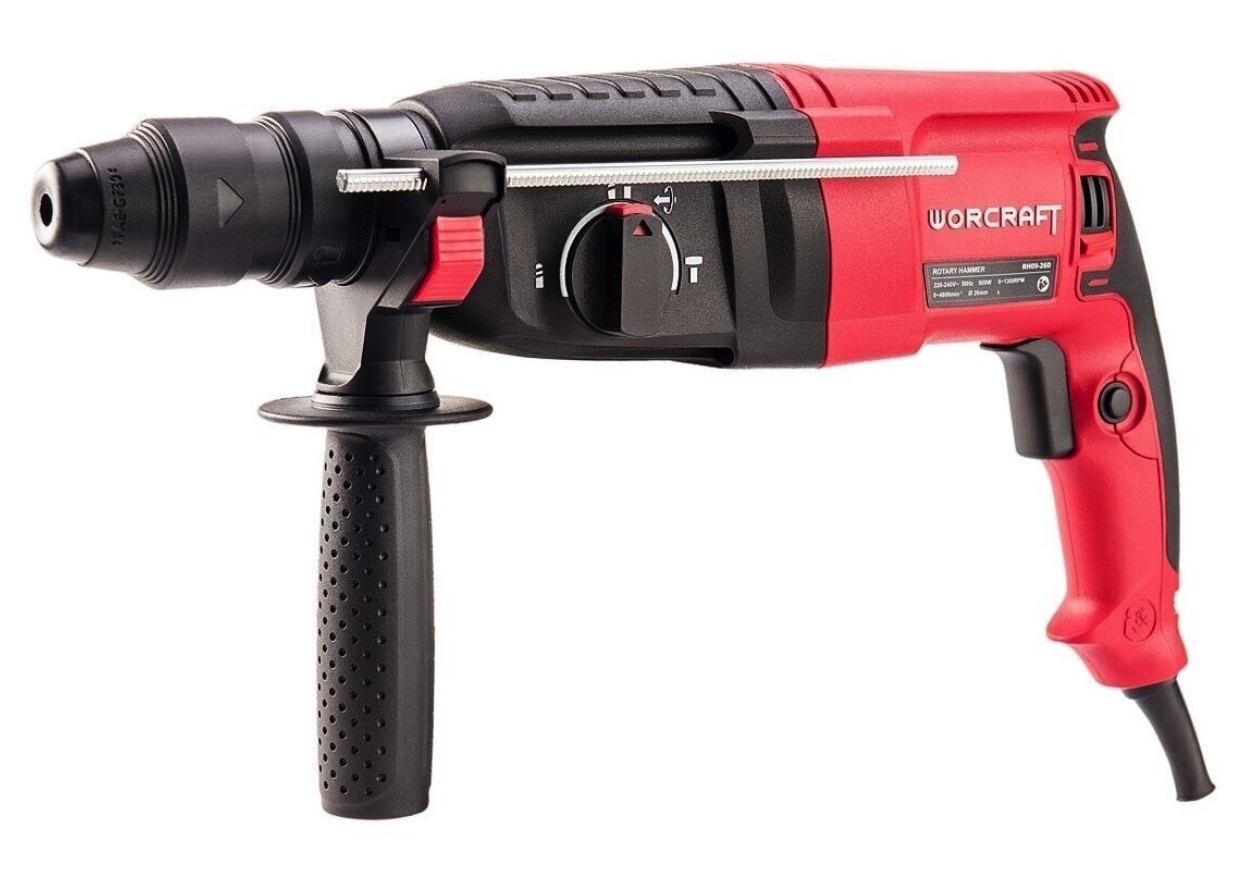 Borhammer Worcraft RH0926D; 900 W; 3,2 J; SDS-plus; med tilbehør