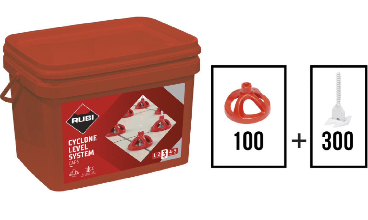 Tilbehørsett Rubi KIT CYCLONE; 5 mm; 400 stk