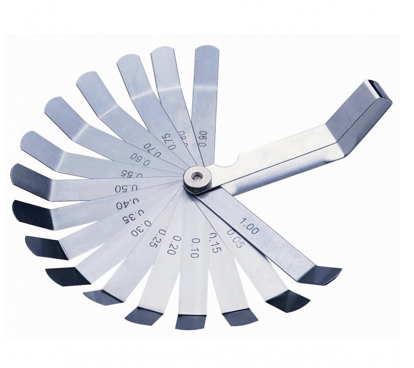 Presisjonsfølermåler Sata S09402; 0,05-1,0 mm; 16 stk