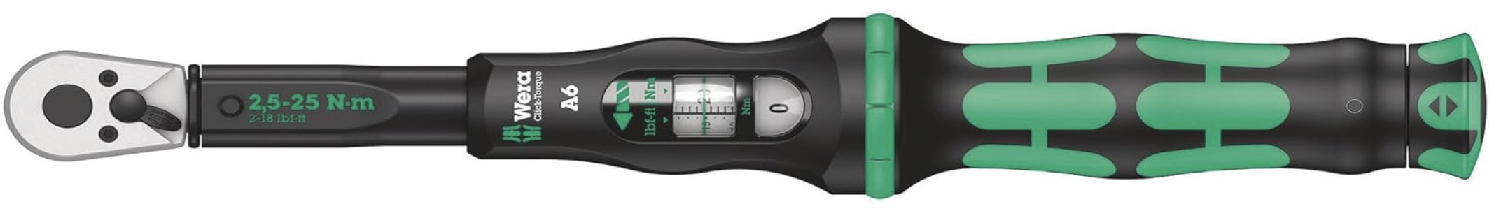 Dreiemomentnøkkel Wera Click-Torque A 6; 1/4''; 2,5-25 Nm