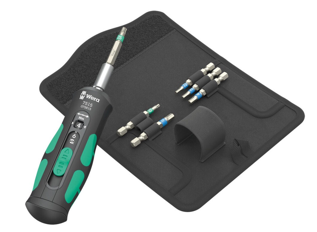 Dynamometer skrutrekker Wera 7515/7; 1/4''; 2,0-6,0 Nm; 7 stk