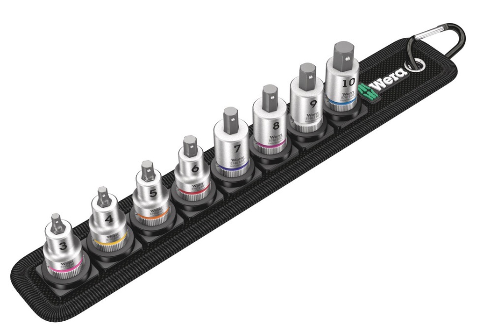 Hylsenøkkelsett Wera Belt B 2; 3/8''; 8 stk