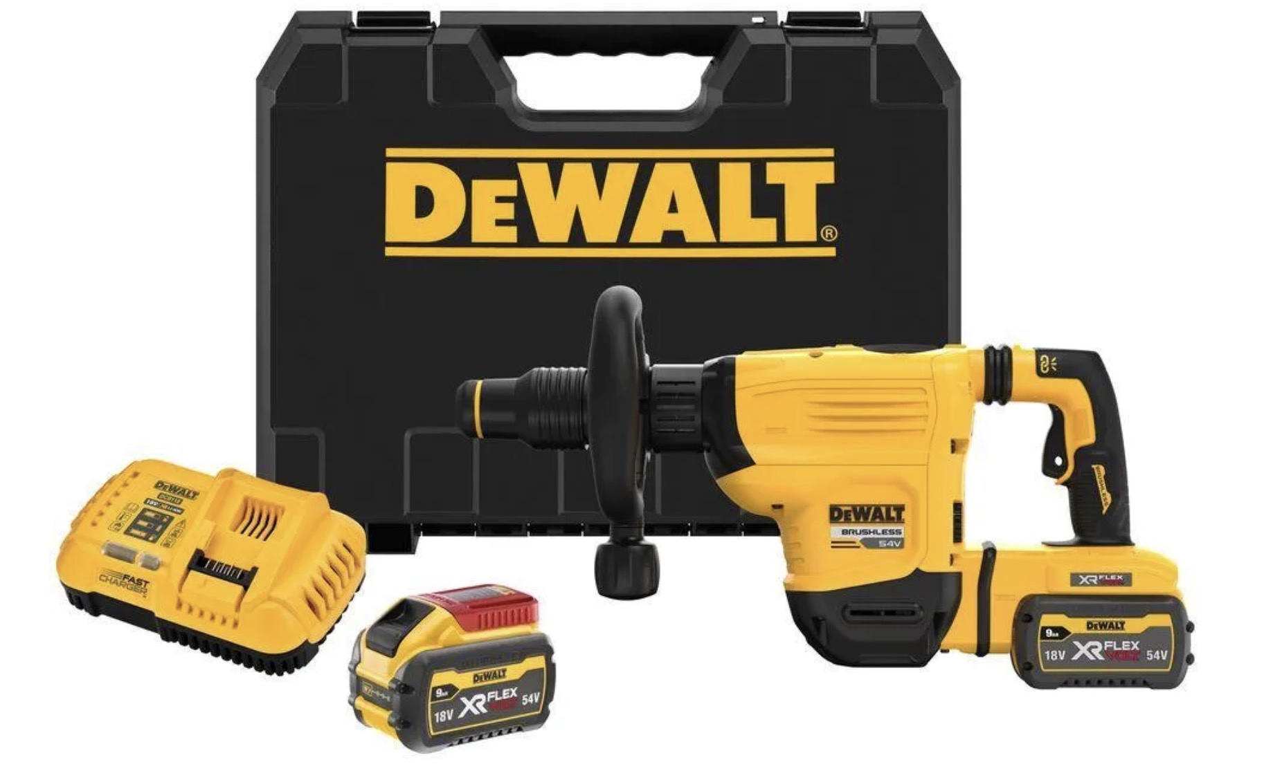 Borhammer DeWalt DCH832X2-QW; 10,5 J; SDS-max; 54 V; 2x9,0 Ah batt.