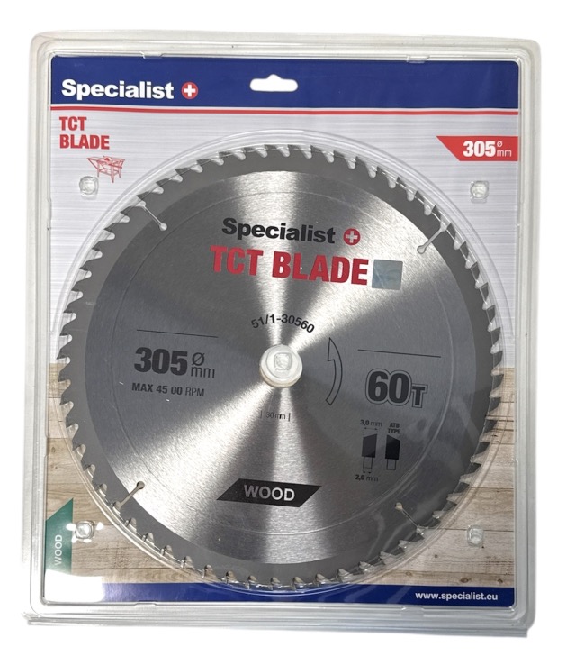 Sagblad for tre Specialist+ Wood; 305x30 mm; Z60