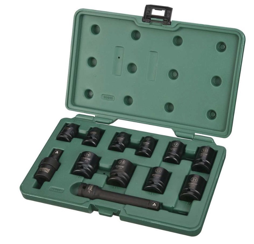 Slagpipersett Sata S09009; 1/2''; 12 stk