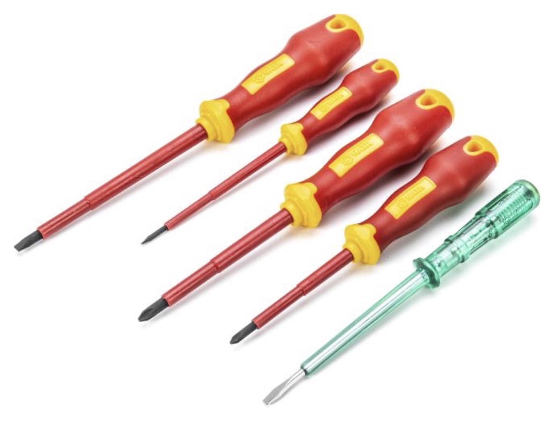 Isolert (1.000 V) skrutrekkersett Sata ST09302U; 5 stk