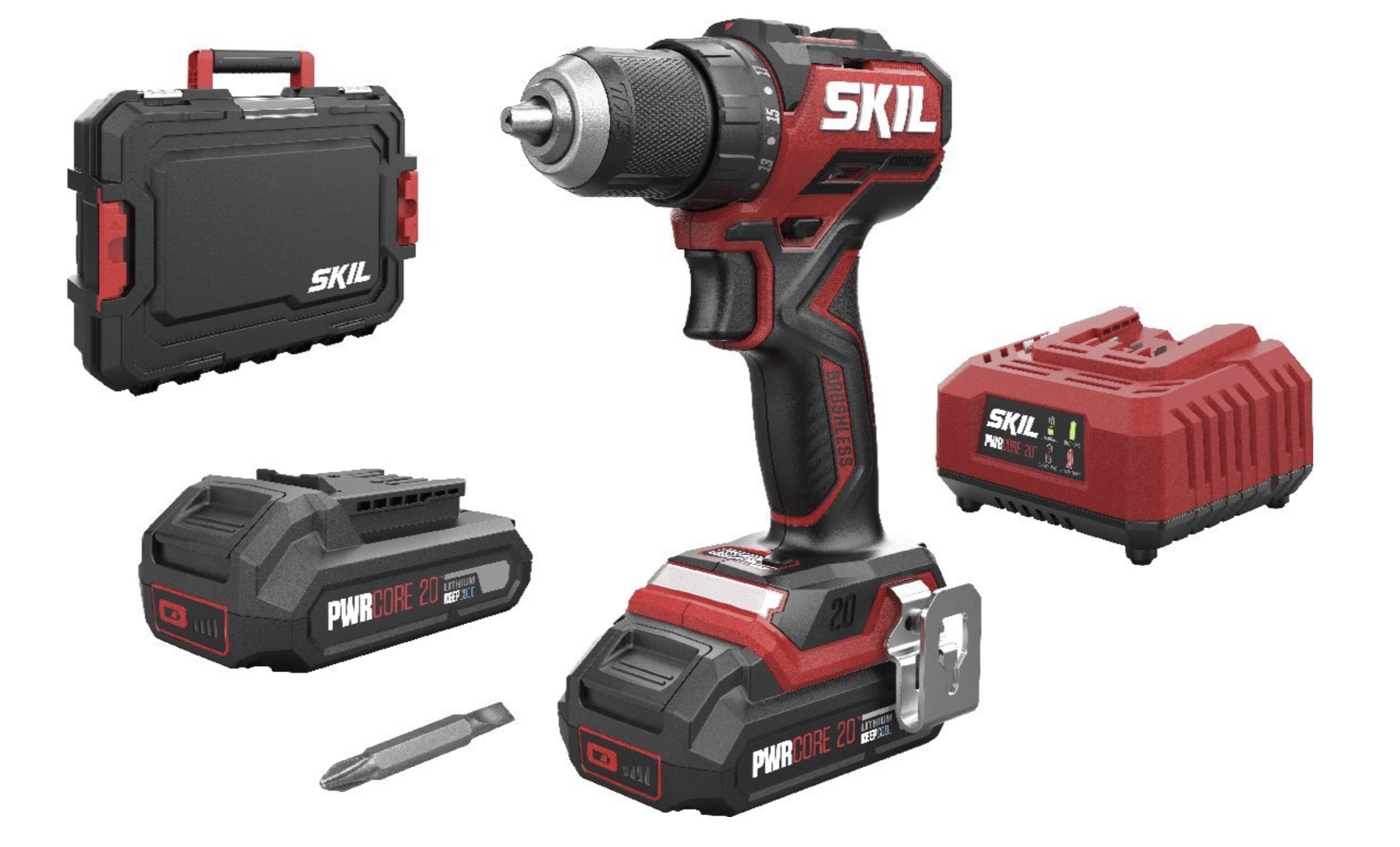 Skrutrekker/bor Skil 3065 HC; 20 V; 2x2,0 Ah batt.