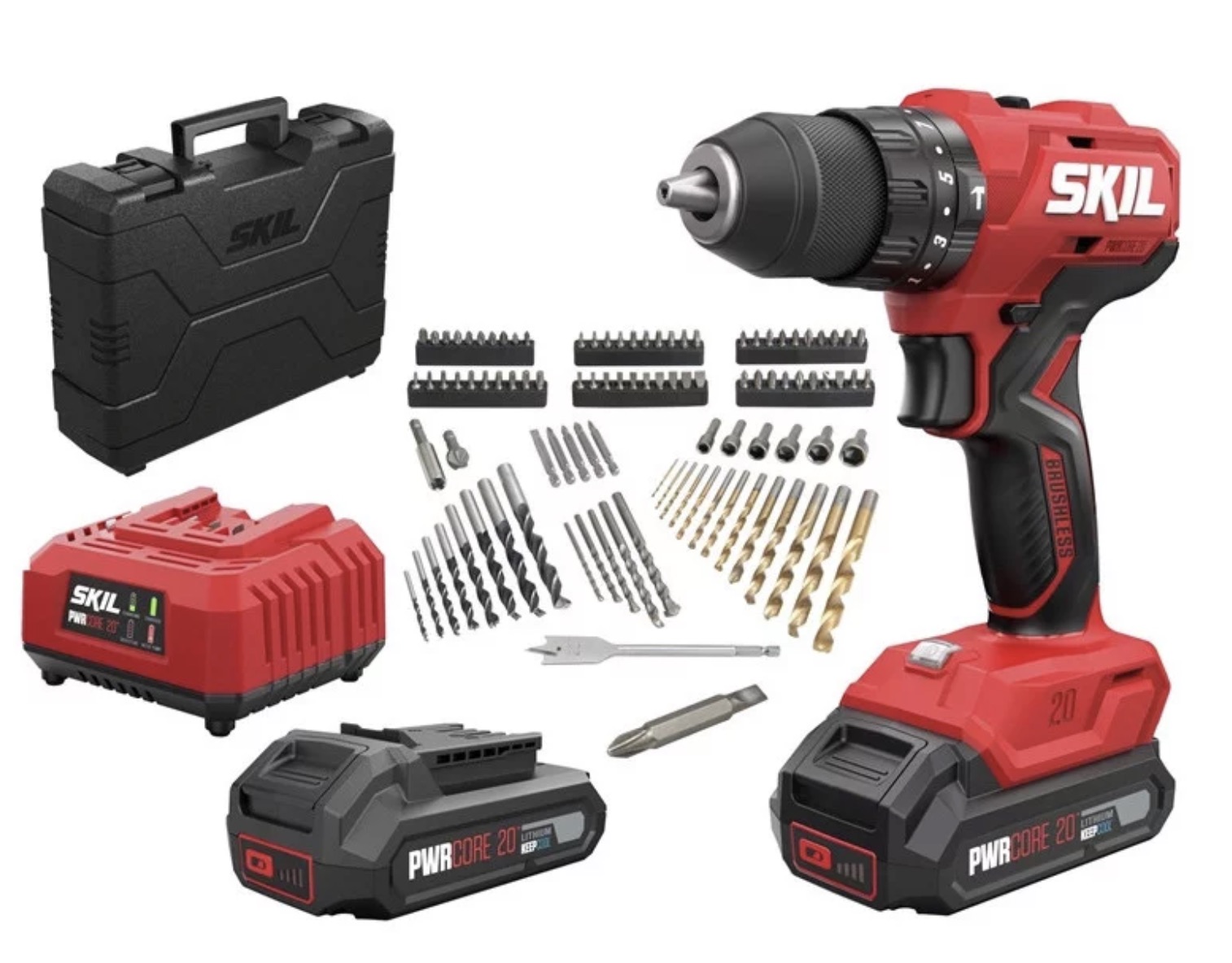 Slagskrutrekker / bor Skil 3021 HC; 20 V; 2x2,0 Ah batt.