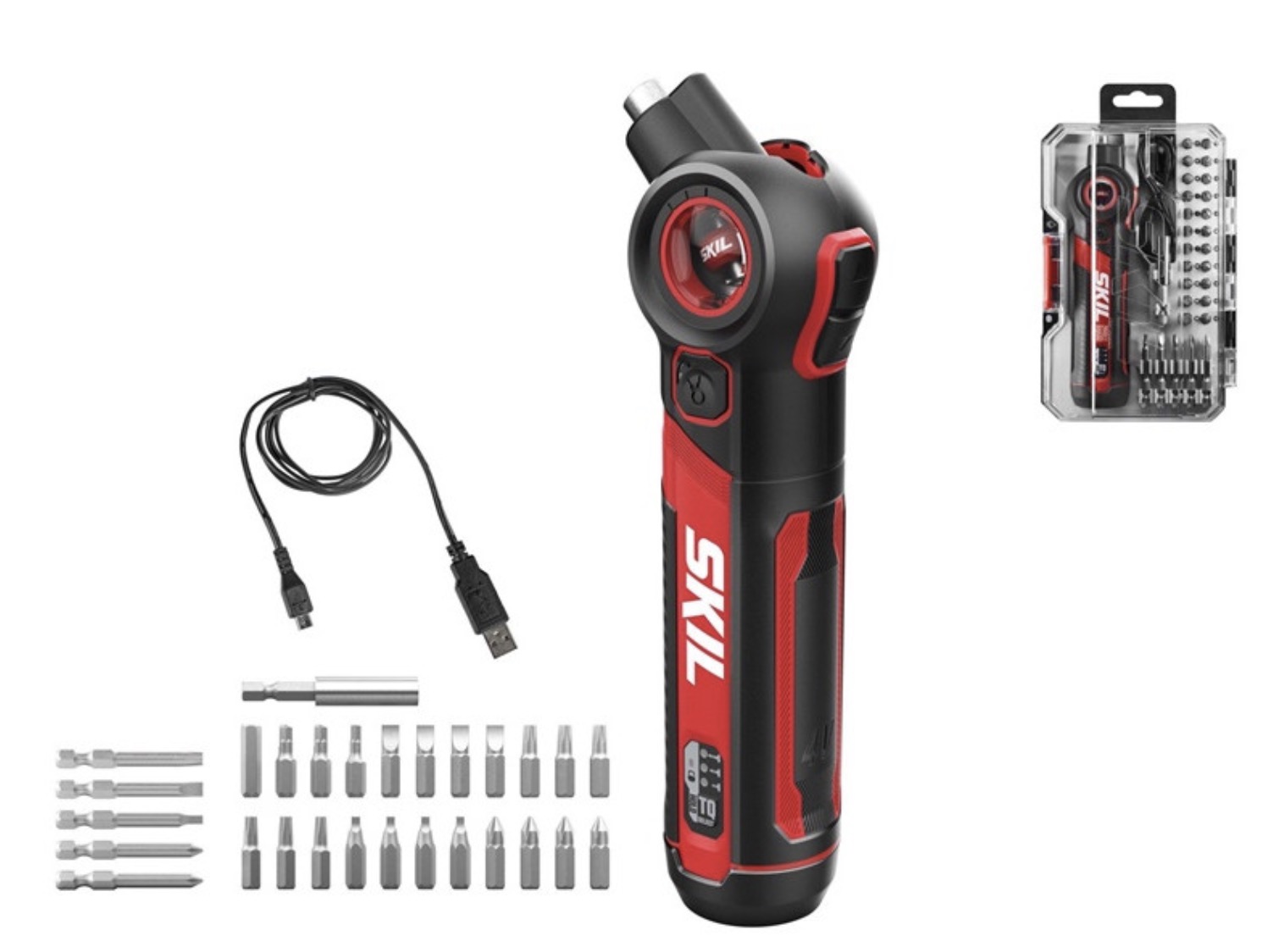 Skrutrekker Skil 2714 GA; 4 V; 1x0,8 Ah batt.