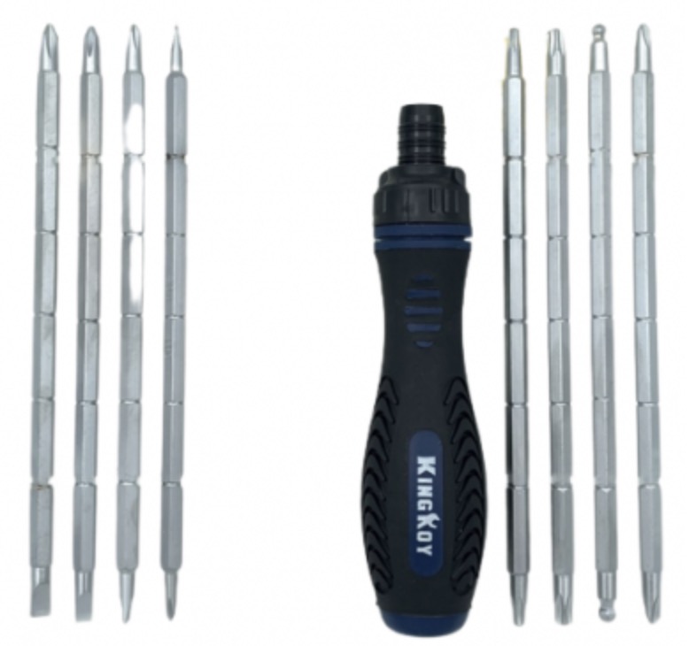 Skrutrekkerhåndtak KingRoy KR696G + skrutrekker bits