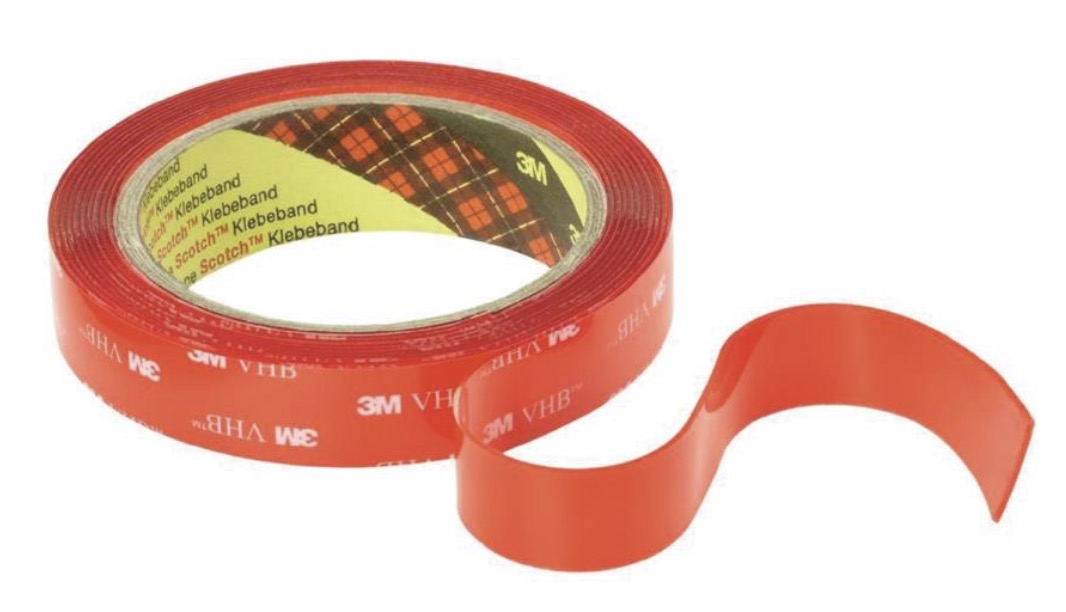 Tosidig tape 3M VHB 4910F; 19 mm; 3 m; gjennomsiktig