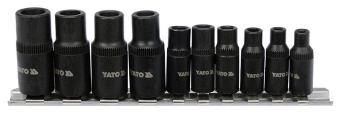 Adaptersett Yato YT-29280; 10 stk