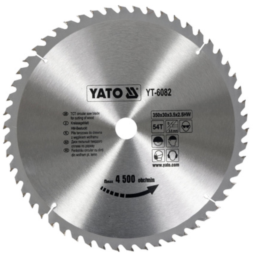 Kappeskive Yato YT-6082; 350x30 mm; Z54