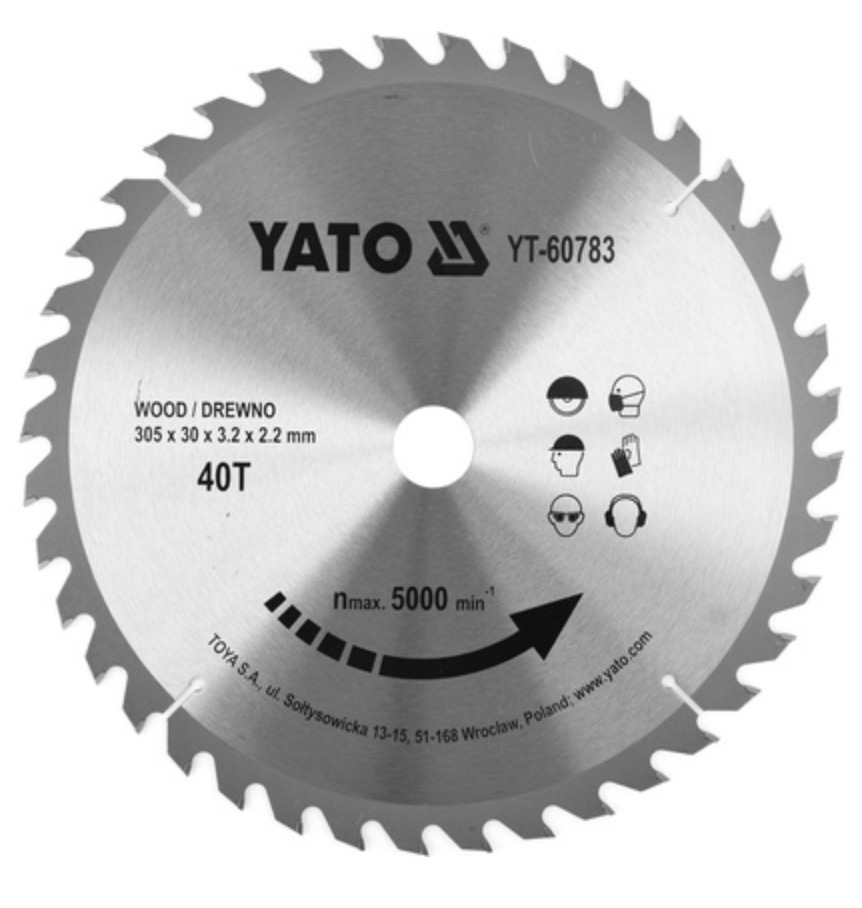 Sagblad for tre Yato YT-60783; 305x30 mm; Z40