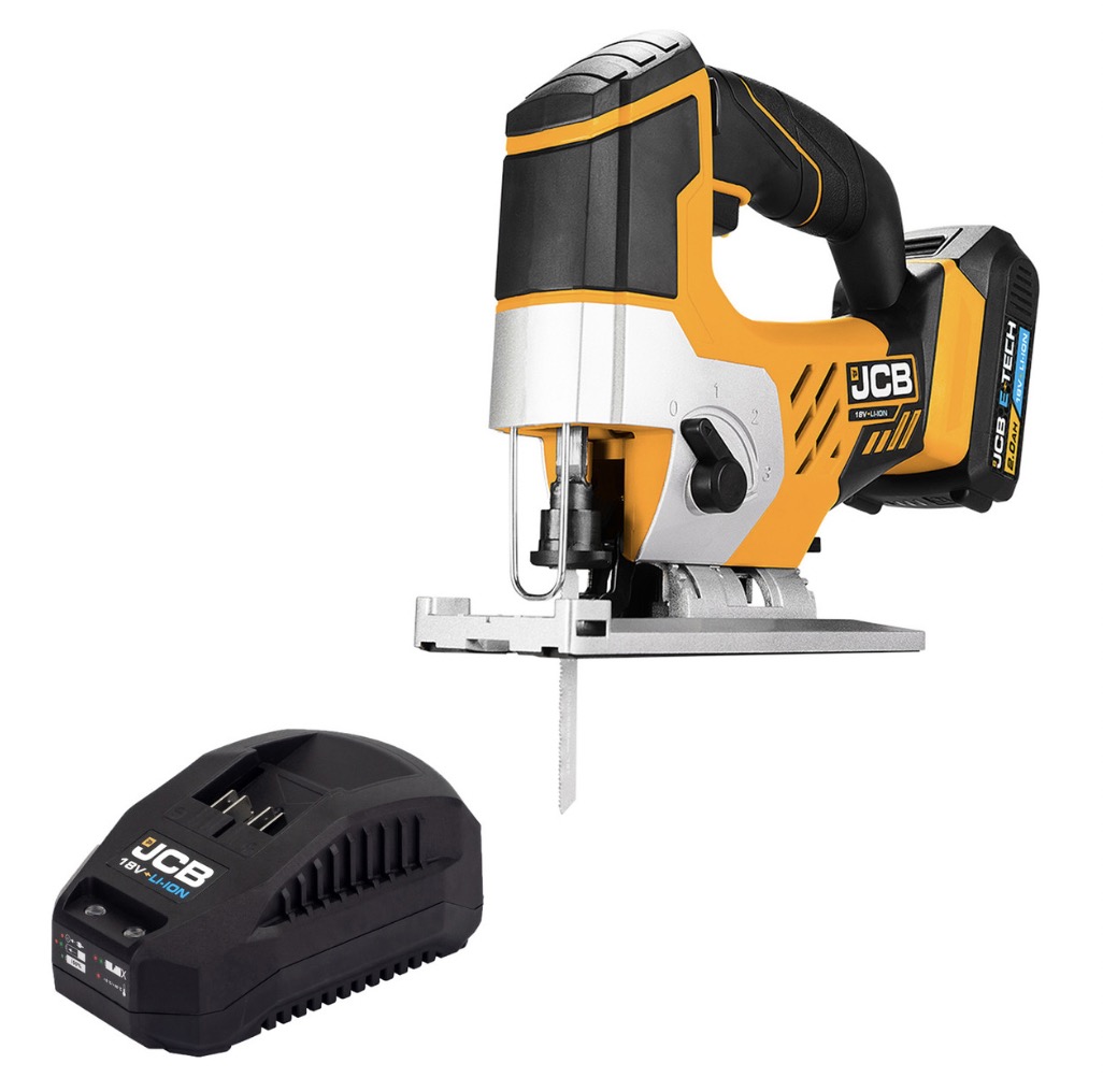 Batteridrevet stikksag JCB 18JS-2XB-E; 18 V; 1x2,0 Ah batt.