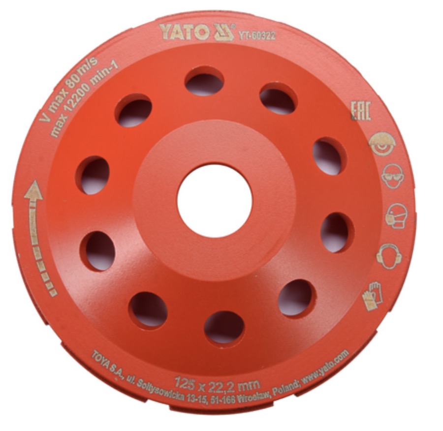 Diamantslipeskive Yato YT-60322; 125 mm