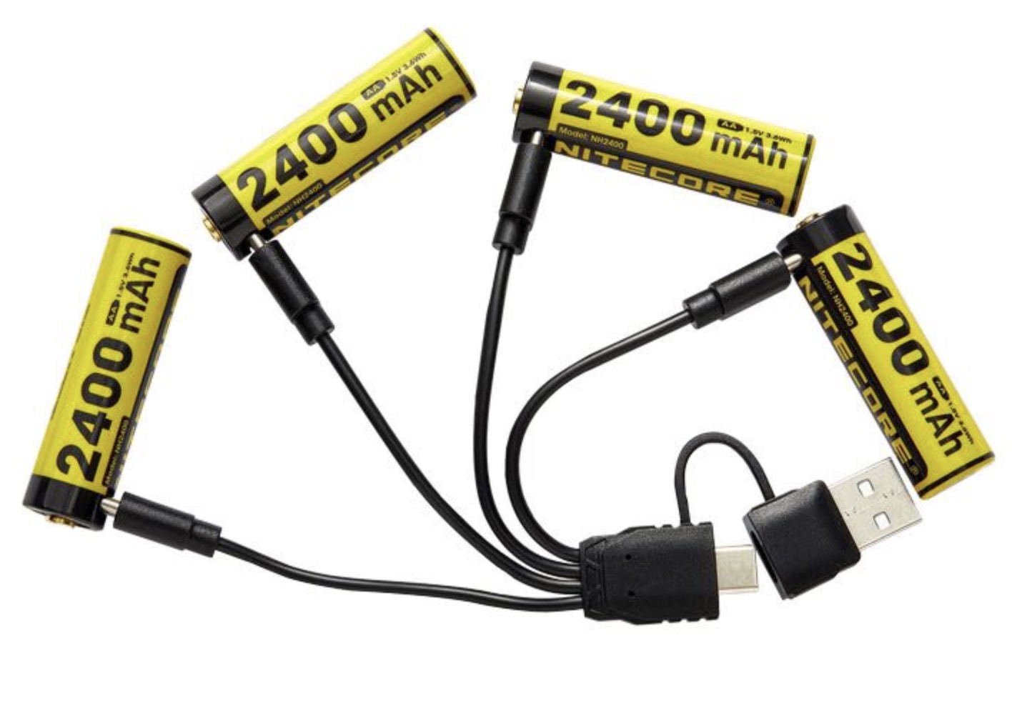 Batteri Nitecore NH2400; 1,5 V; 4x2,4 Ah; 4 stk