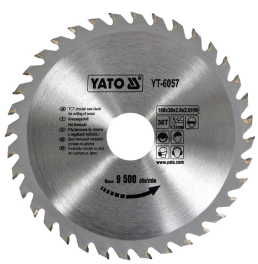 Sagblad for tre Yato YT-6057; 160x30 mm; Z36