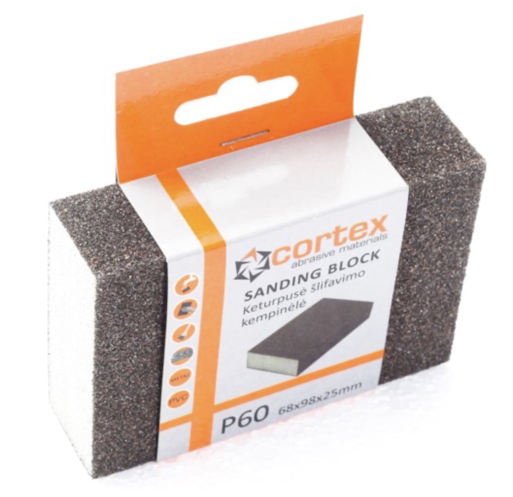 Poleringssvamp Cortex 14415; 98x68x25 mm; P60