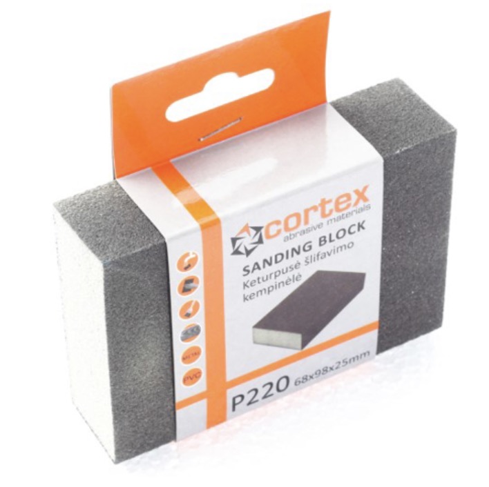 Poleringssvamp Cortex 14421; 98x68x25 mm; P220