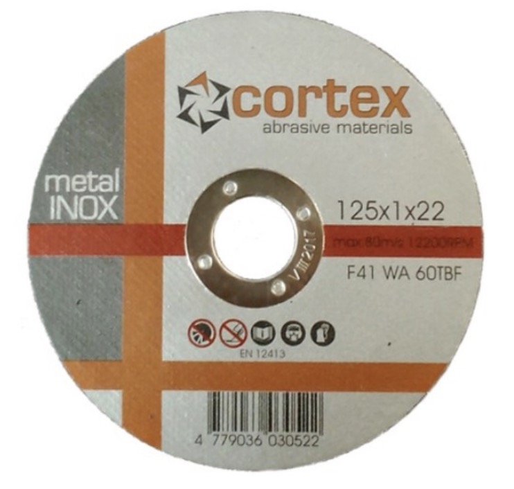 Abrasiv kappeskive Cortex 18261; 125x1,0x22,2 mm