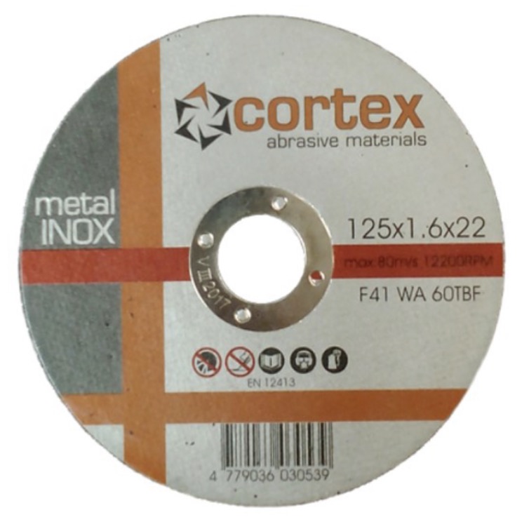 Abrasiv kappeskive Cortex 18262; 125x1,6x22,2 mm
