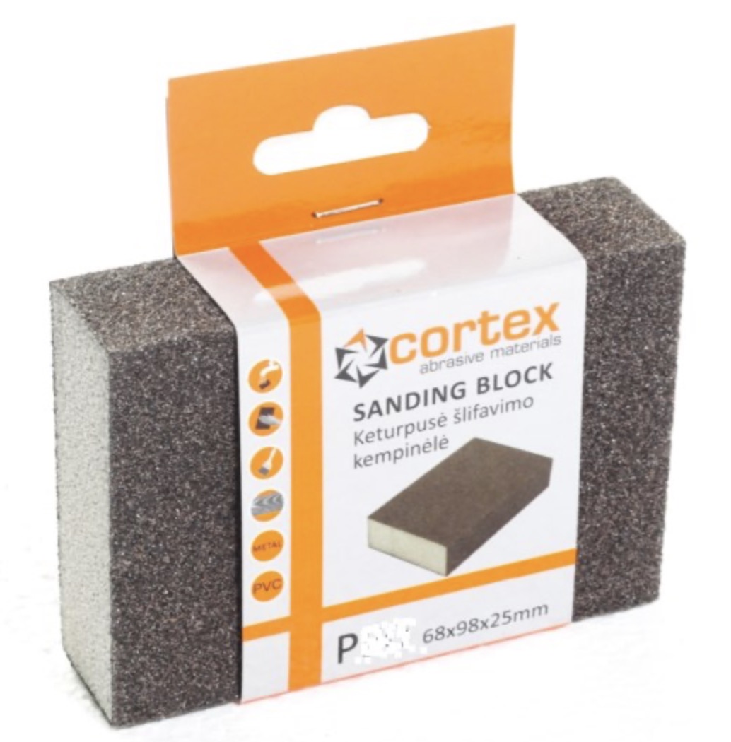 Poleringssvamp Cortex 14418; 98x68x25 mm; P120