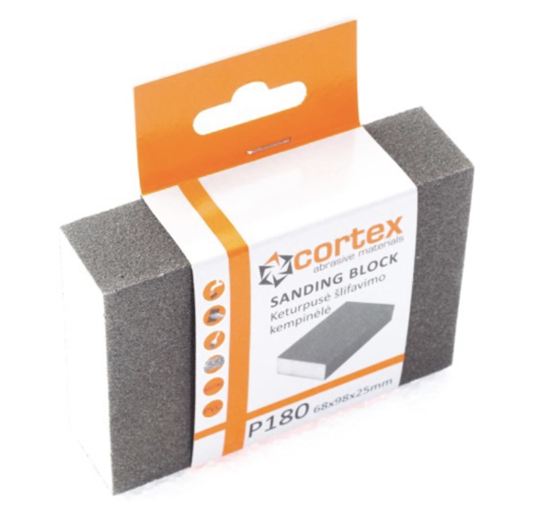 Poleringssvamp Cortex 14420; 98x68x25 mm; P180