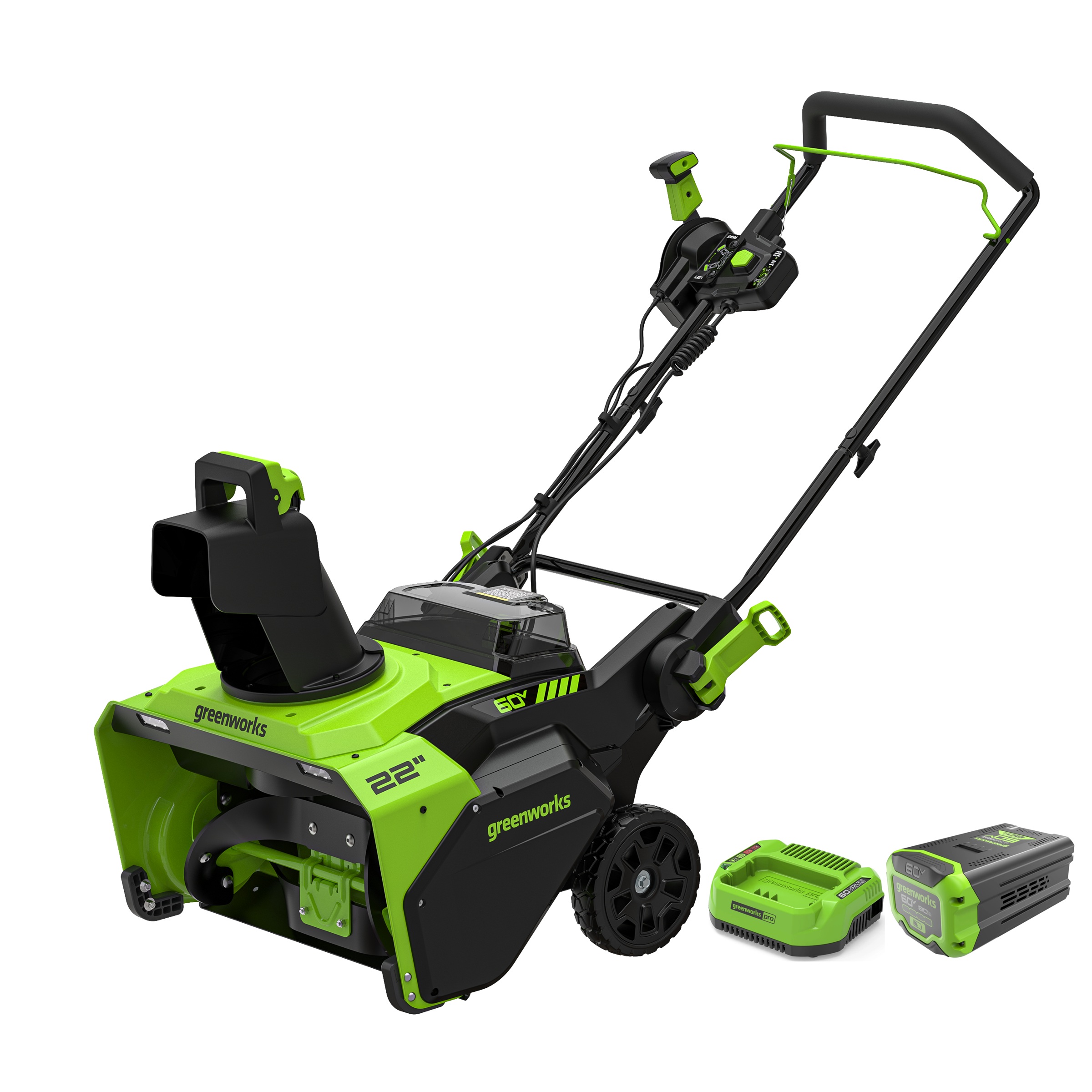 Snøfreser Greenworks GD60STK8; 60 V; 1x8,0 Ah batt.